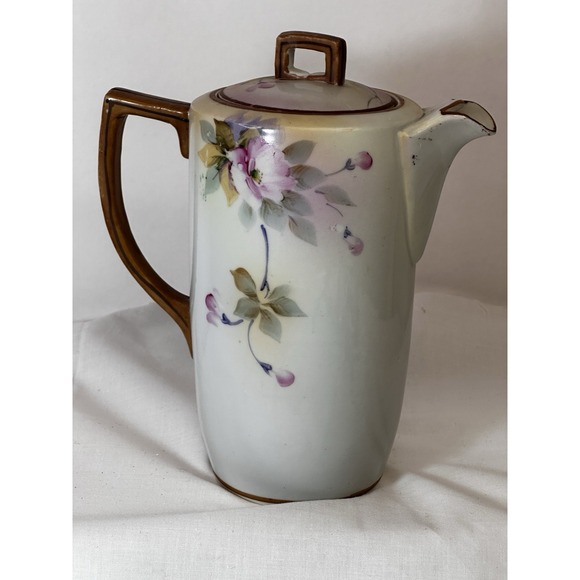 Antique Nippon Chocolate‎ Pot Handpainted Gold Embossing Rare Late 1800's - Picture 6 of 15